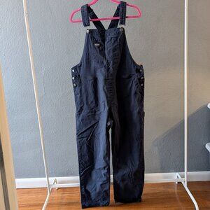 Like New Wildfang Cotton Indigo Blue Essential Overalls Sz L